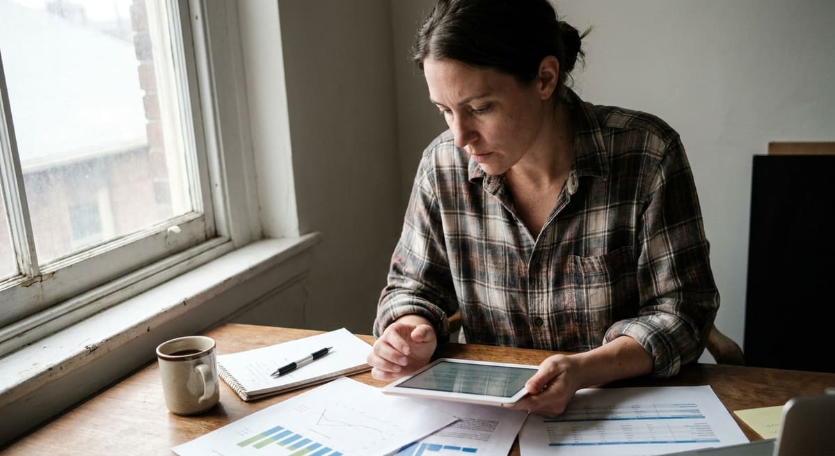 Entrepreneur comparant des offres d'hébergement web sur tablette