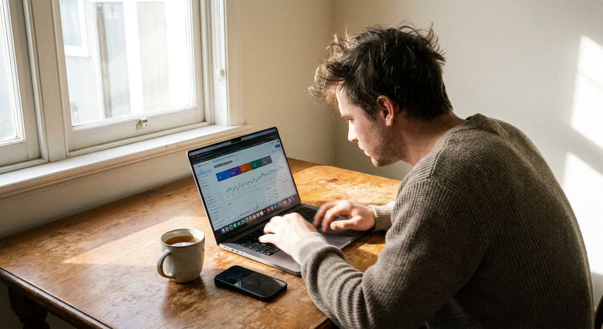 Personne utilisant un outil audit seo gratuit pour vérifier la vitesse d'un site